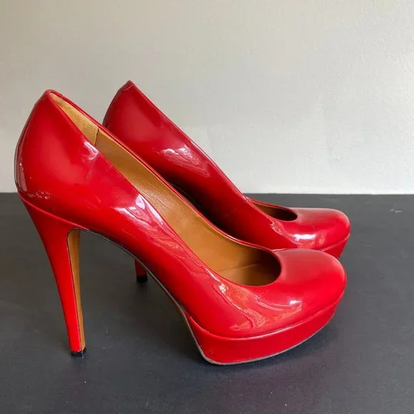 Gucci | Shoes | Gucci Red Patent Leather Platform Heels  Gucci Red Patent Platform High Heel Pumps main image 0